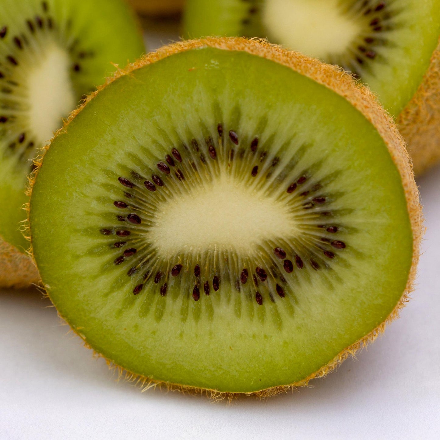 Actinidia deliciosa ‘Jenny’ – groene kiwi fruitplant, set van 2 planten in pot Ø15cm, hoogte ongeveer 50cm, ideaal voor tuin en terras."