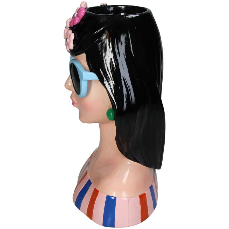 Polyresin vaas Fashion Lady ‘Anna’ – 30 cm – elegant decoratief kunstobject voor interieur.