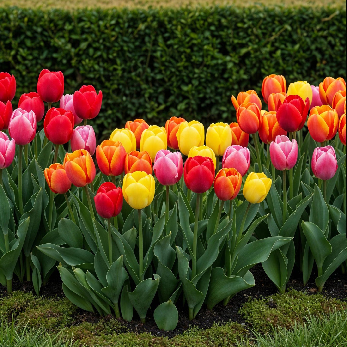 Tulp Darwin Hybride Mix in diverse kleuren – 40 bloembollen maat 10/12 – kleurrijke en sterke tulpen voor border, balkon en terras.