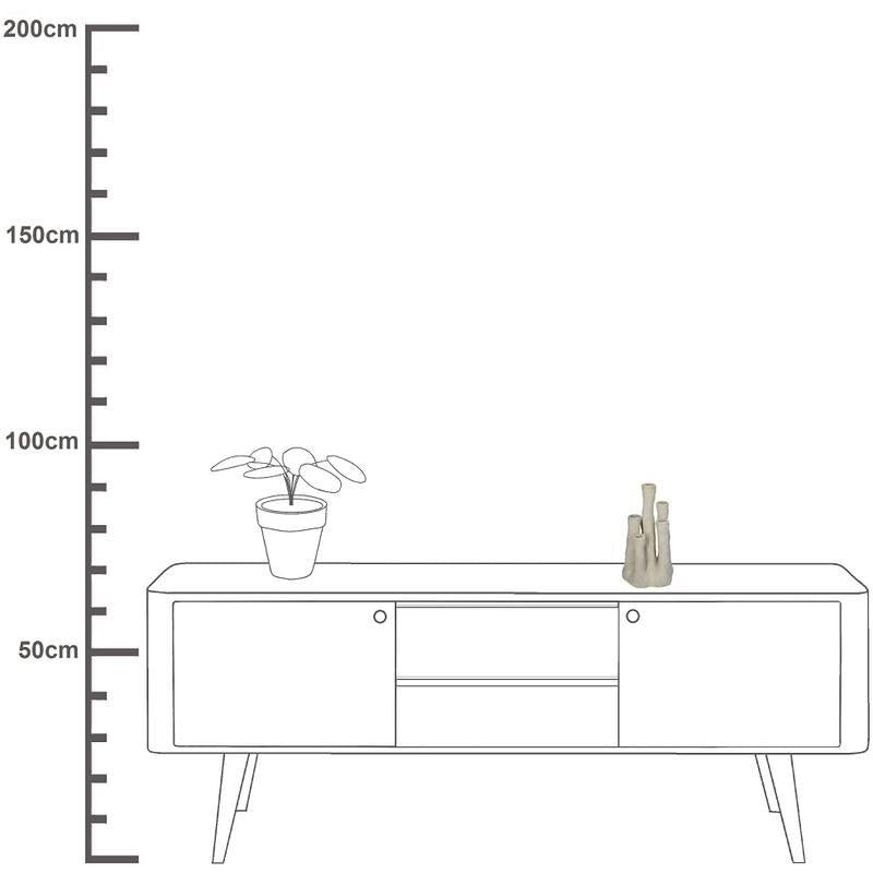 Bloemenhouder XL in koraalvorm van ecru aardewerk – stijlvolle meertuitenvaas voor droogbloemen of decoratieve takke