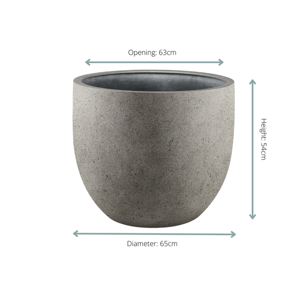 Pot Grigio New Egg Natural Concrete - D65cm x H54cm