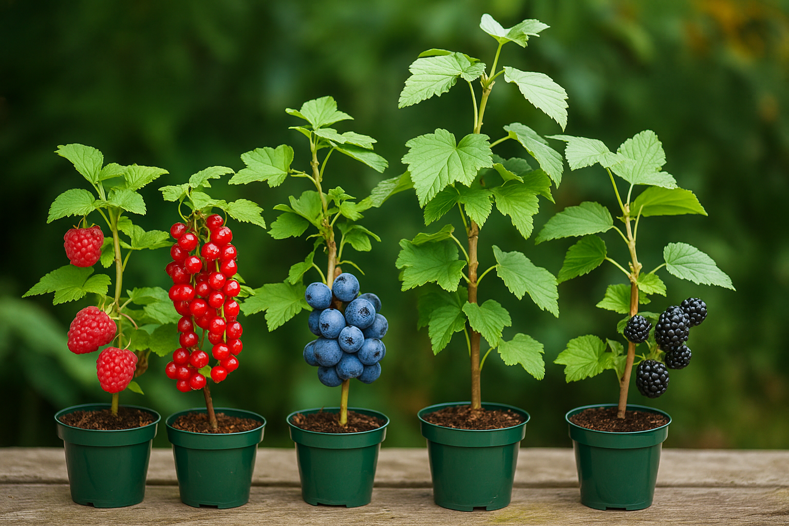 Zomervruchten Mix Pakket – 4 biologische zelfbestuivende fruitplanten voor in de tuin