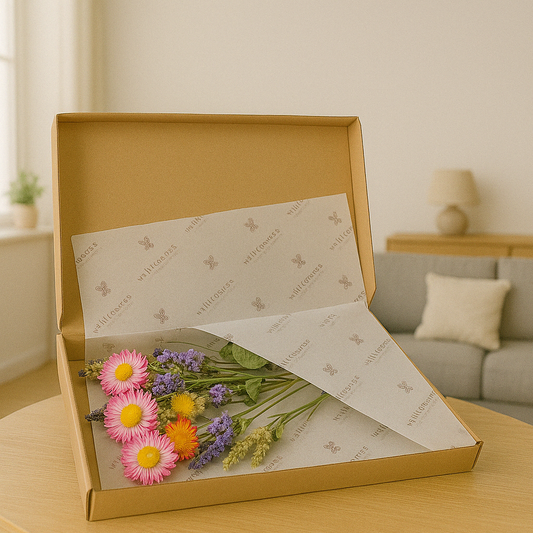 Droogbloemen - Flowers in Letterbox - Pink - 5 stuks - ↕30cm