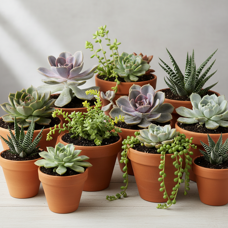 30 x Succulent Mix | Diverse Vetplanten Kopen | Rostplanten - Planttoday