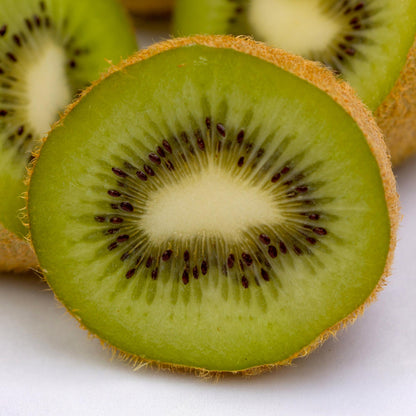 Actinidia deliciosa ‘Jenny’ – groene kiwi fruitplant, set van 2 planten in pot Ø15cm, hoogte ongeveer 50cm, ideaal voor tuin en terras."