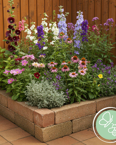 Borderpakket Bijen en Vlinders – 8 vaste tuinplanten in bloei