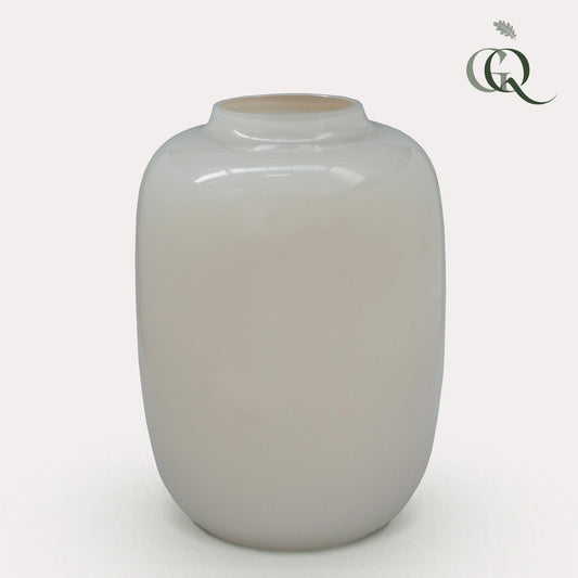 Glazen vaas in ivory – Artic Ivory – 35 cm hoog – elegant en onderhoudsvriendelijk.