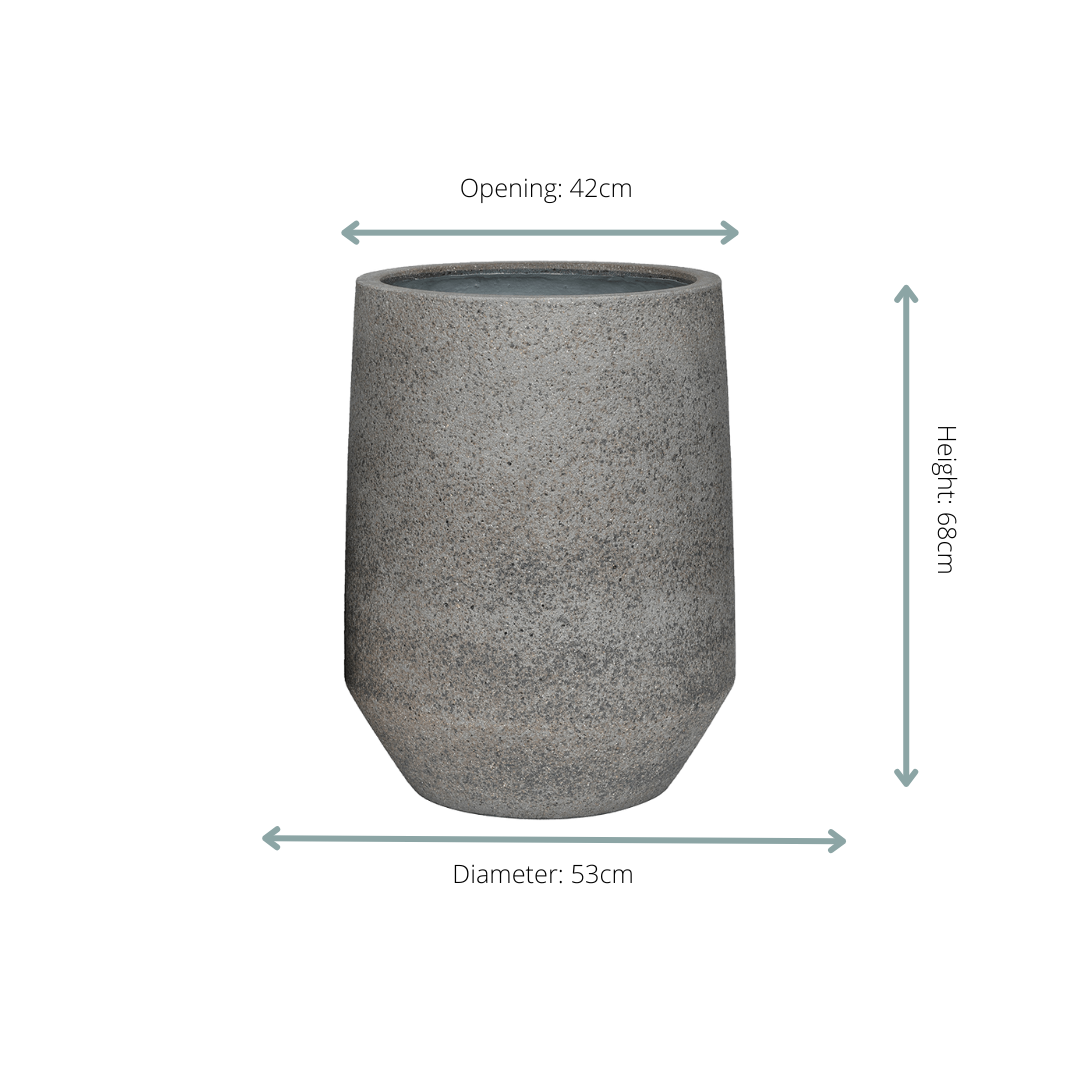Grote pot Harith High L – Dioriet Grey – Ø53 x H68 cm – elegant en multifunctioneel interieuritem.