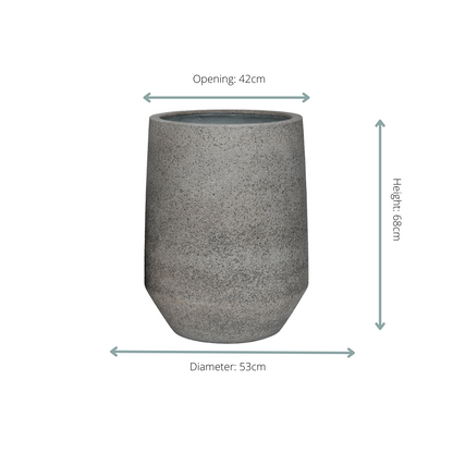 Grote pot Harith High L – Dioriet Grey – Ø53 x H68 cm – elegant en multifunctioneel interieuritem.