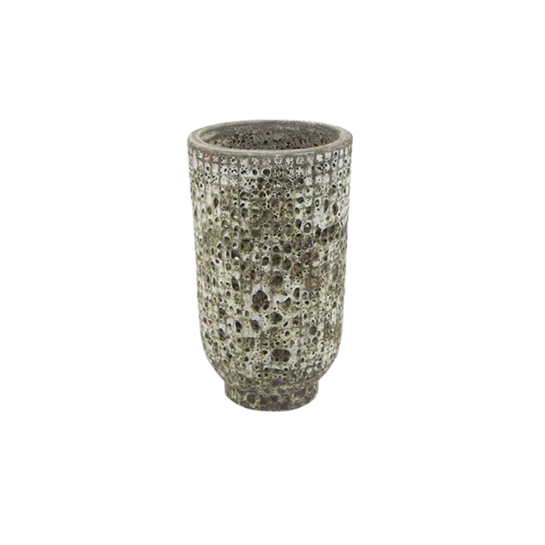 Vaas Maestro Earth – handgemaakte keramieken bloemenvaas in aardetinten, 66 cm hoog en 44 cm breed, stijlvolle decoratie voor elk interieur.