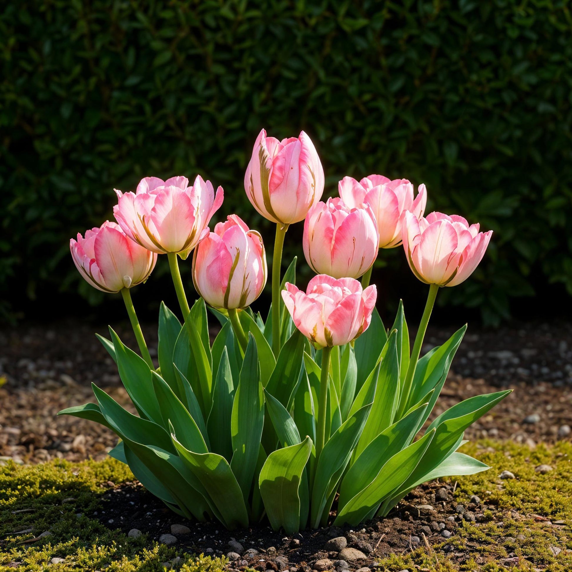 Roze Double Pink tulpenbollen 12 stuks, bolmaat 11/12, luxe dubbele tulp voor border en bloembak