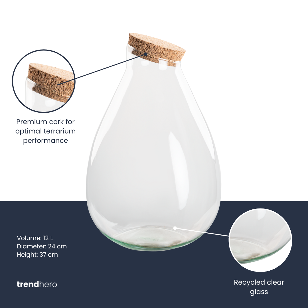 Terrarium fles met kurk | Drop XL