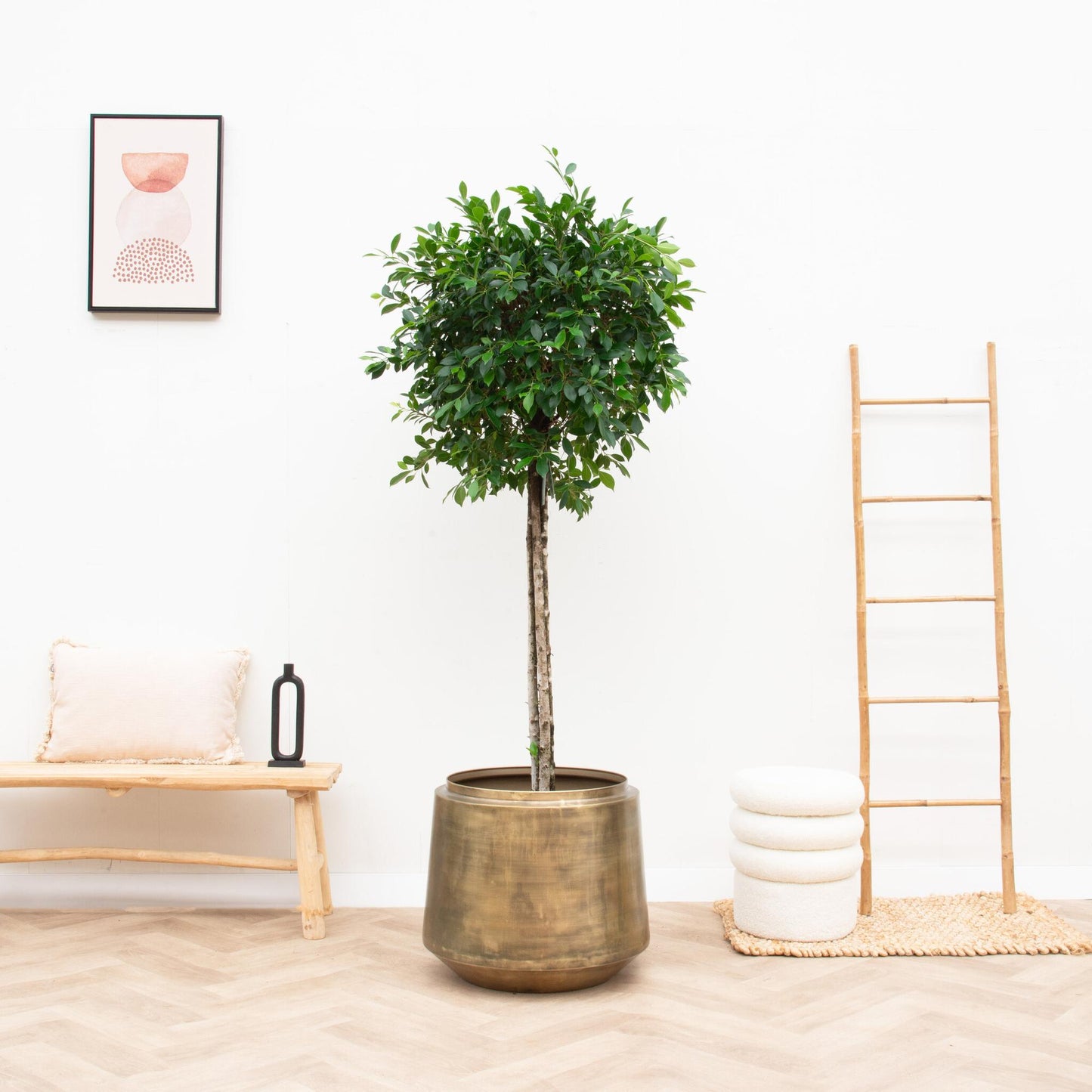 Gina Da Indigo Vintage Gold plantenpot met uniek design