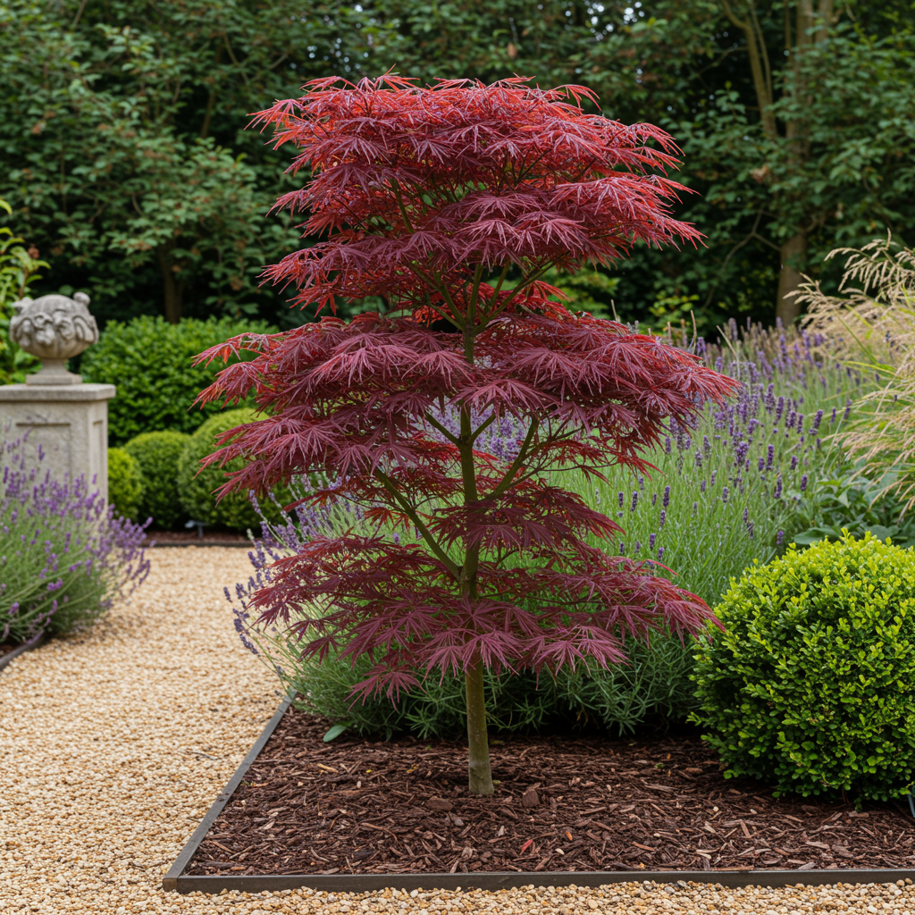 Acer palmatum ‘Trompenburg’ – Japanse esdoorn met rode herfstkleuren