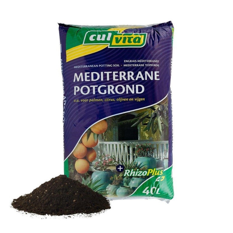 Mediterrane potgrond voor olijf, citrus en palm in pot