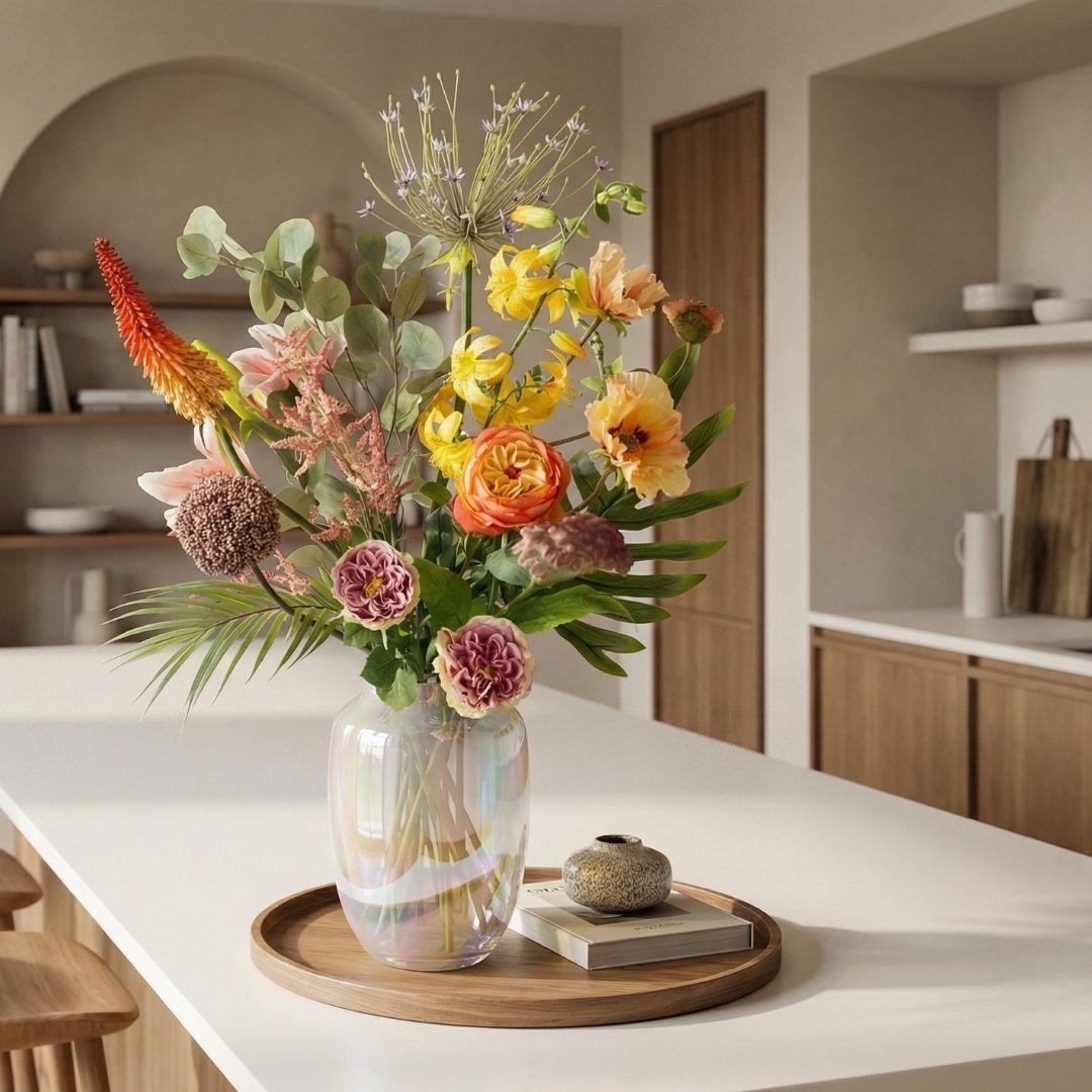 Kunstbloemen boeket | Tropical Chic Deluxe | Real Touch  13 stelen