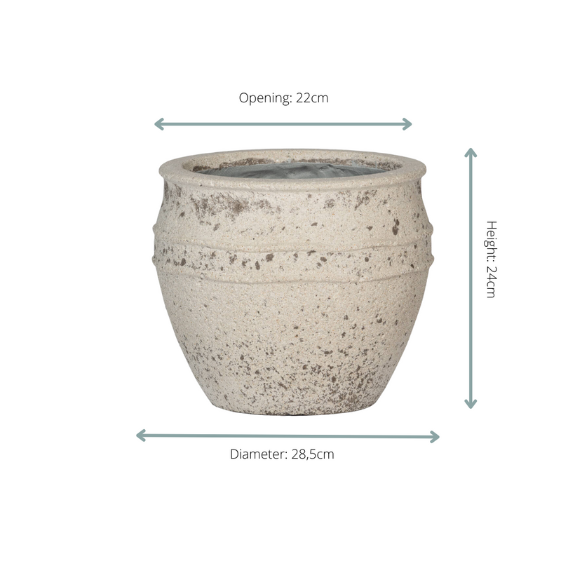 Chalk white bloempot voor kamerplanten 