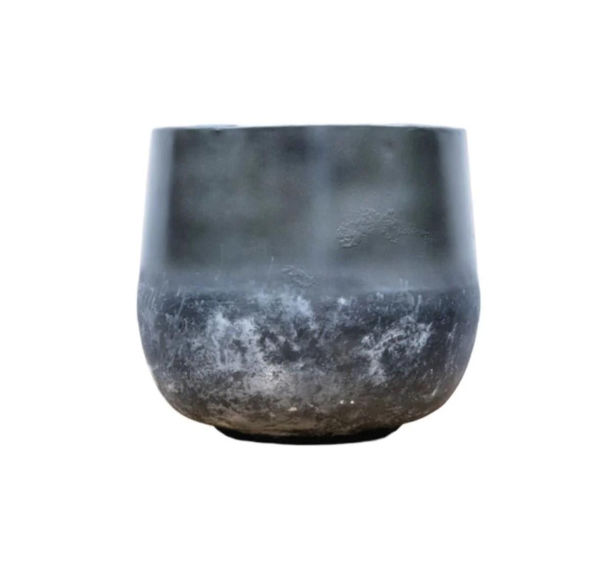 Ronde plantenpot in aardetint met matte afwerking – Ø44 x H39 cm – Pot Elisa Mystic Earth.