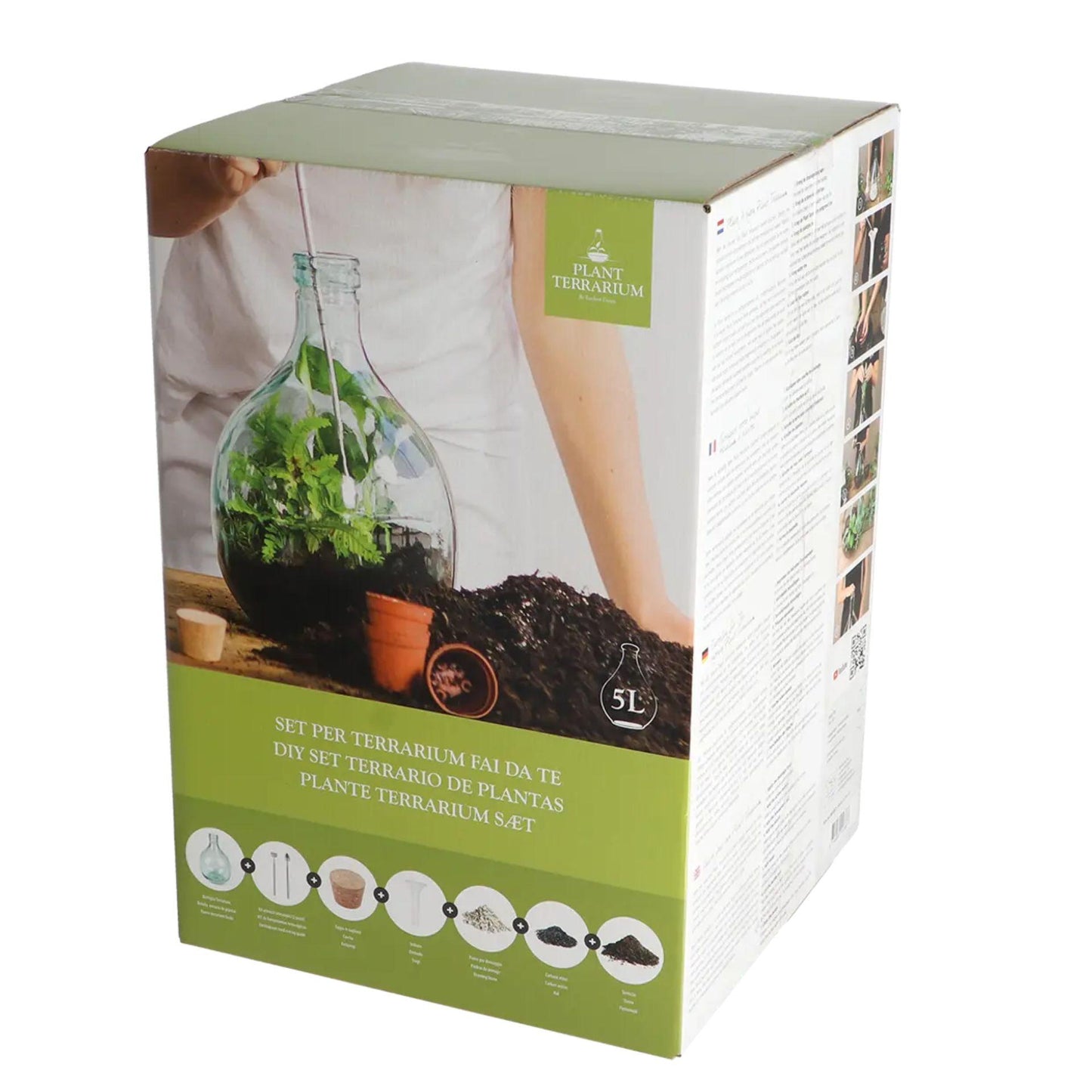 DIY Plant Terrarium Set 5L | Maak je eigen gesloten ecosysteem | In giftbox