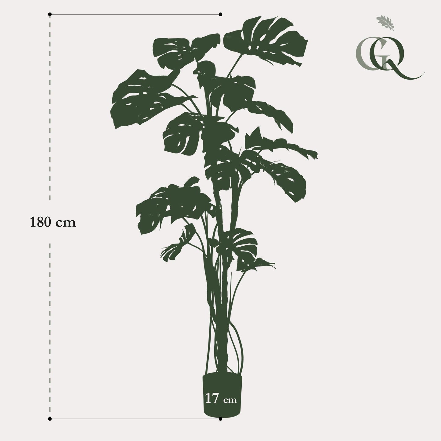 Kunstplant - Monstera  - Gatenplant - 180cm
