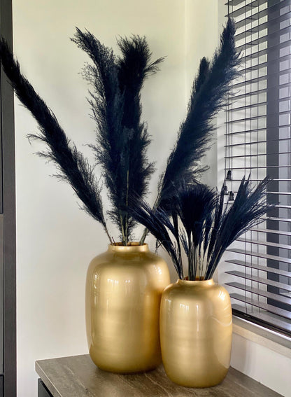 Gouden glazen vaas – Artic Gold – 35 cm hoog – stijlvolle decoratie voor bloemen en boeketten.