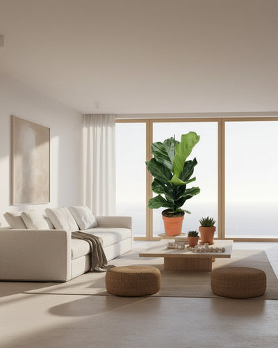 Kamerplant met grote vioolvormige bladeren voor lichte ruimte