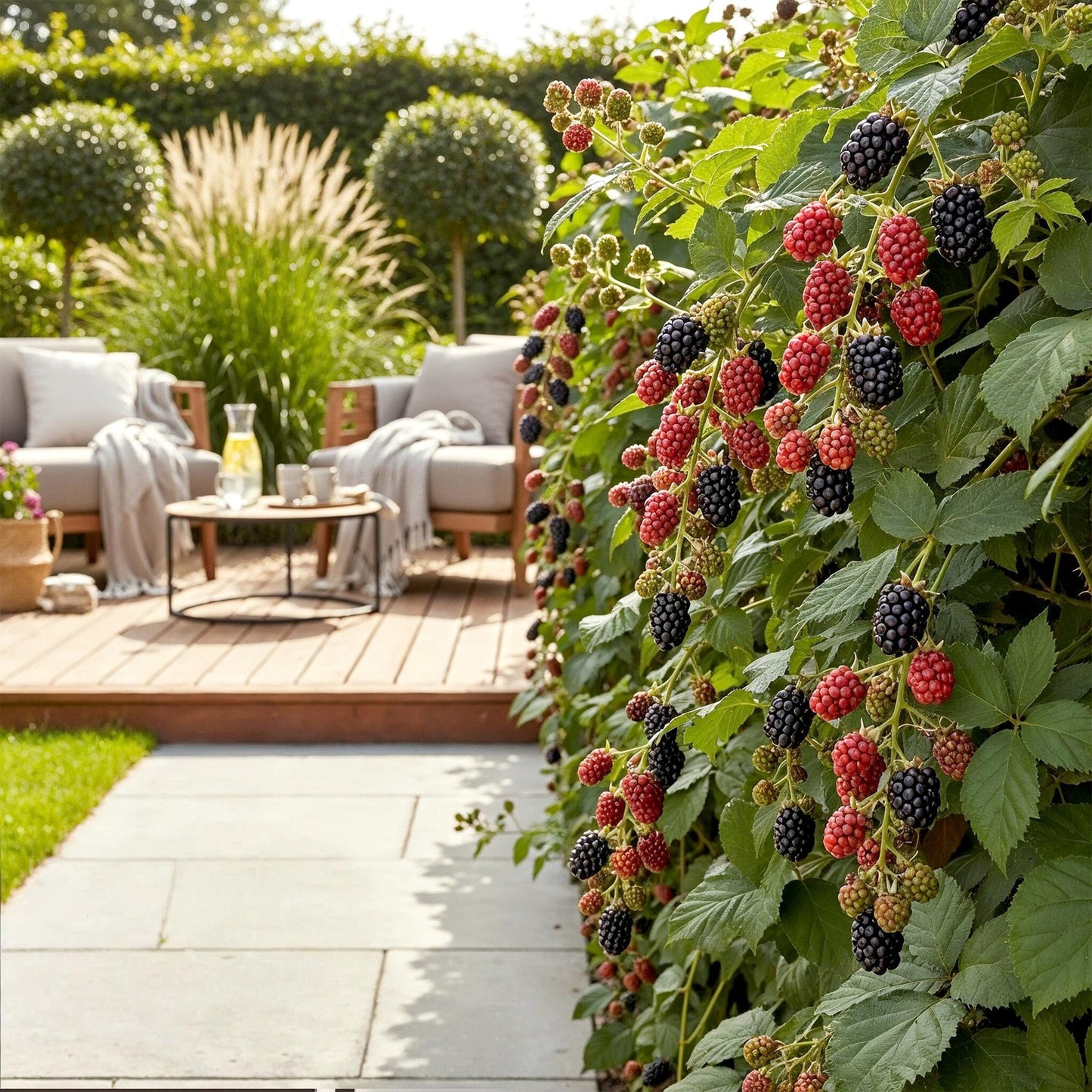 3 x Fruit Plants | Thornless Blackberry | Rubus Thornfree | Black Blackberry