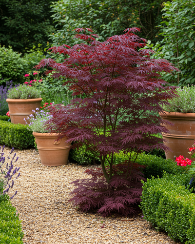 Acer palmatum ‘Bloodgood’ – Dieprode Japanse Esdoorn