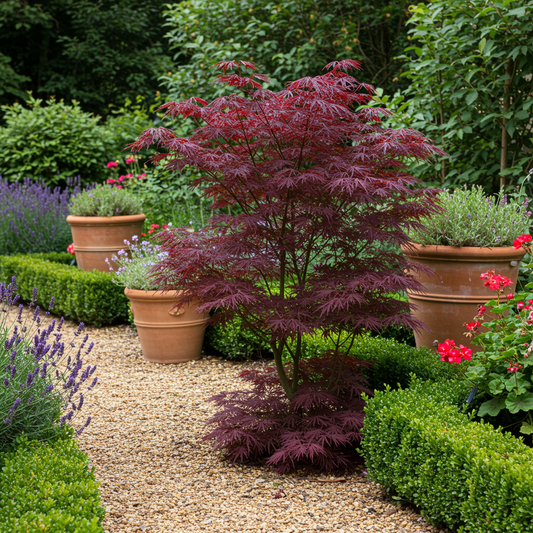 Acer palmatum 'Bloodgood' – Japanse Esdoorn met Dieprode Bladeren - 2 Planten