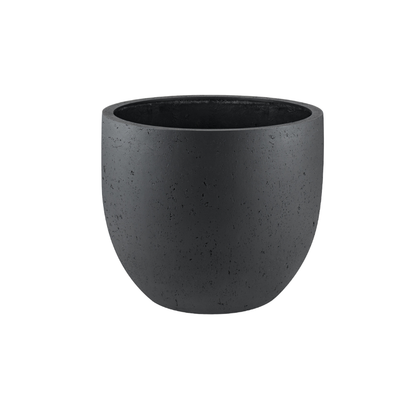 Pot Grigio New Egg Antraciet, diameter 45 cm, hoogte 38 cm, elegante plantenpot met matte afwerking