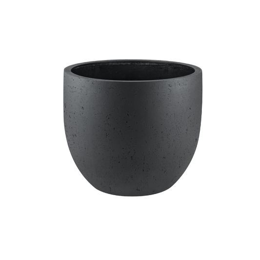 Pot Grigio New Egg Antraciet, diameter 45 cm, hoogte 38 cm, elegante plantenpot met matte afwerking