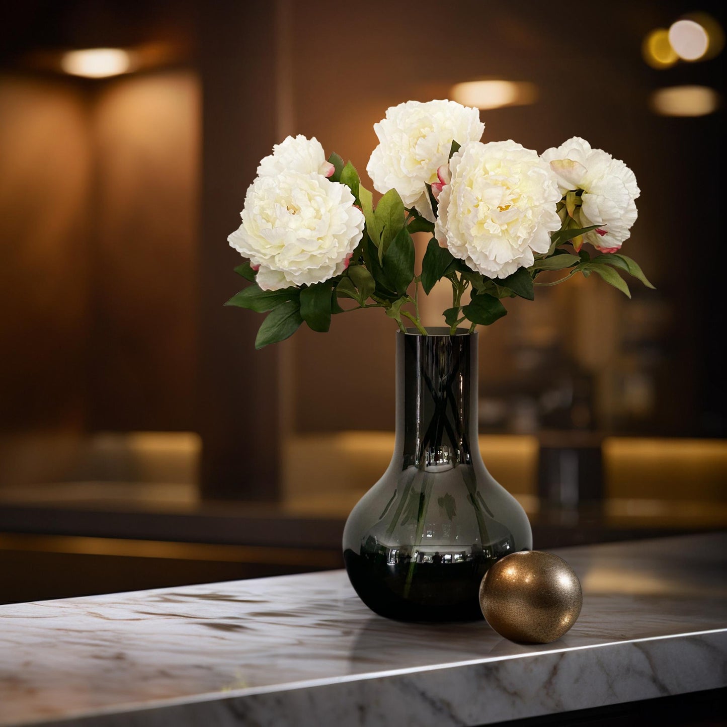 Artificial Flowers Solo Cream Peonies