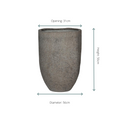 Grijze design plantenpot voor moderne kamerplanten. 