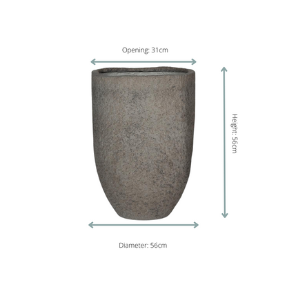 Grijze design plantenpot voor moderne kamerplanten. 