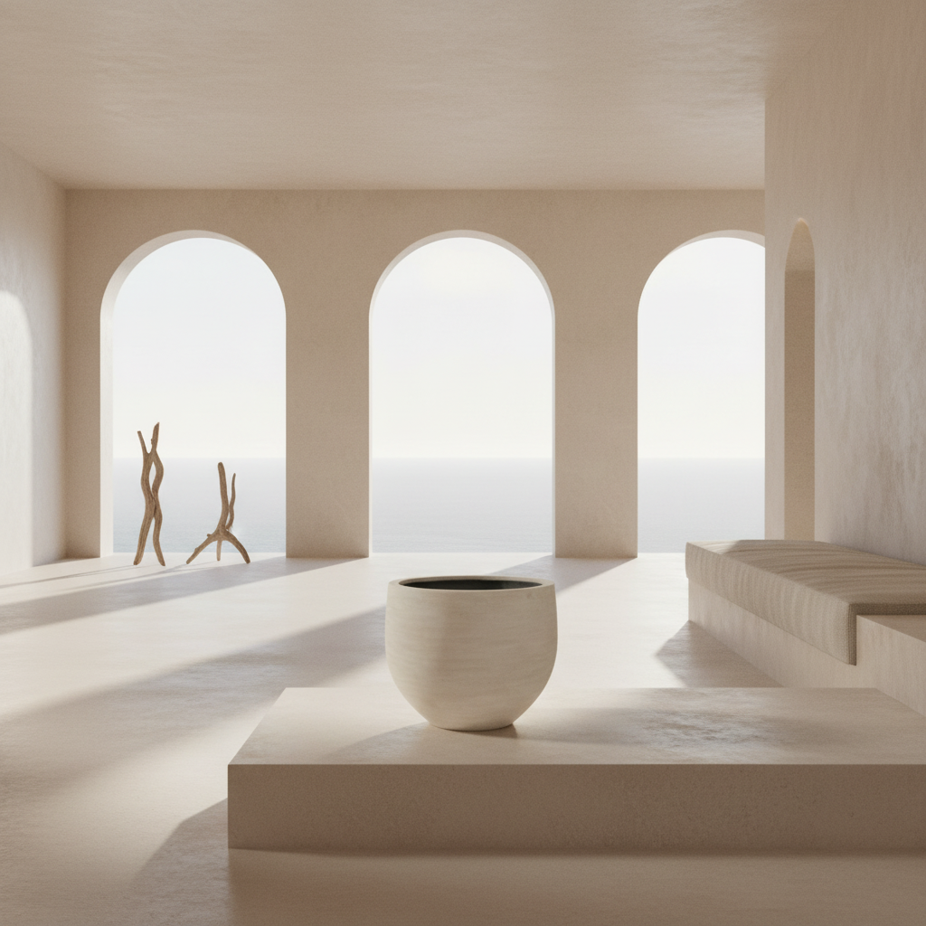 Jumbo Orb Ivory Washed – Plantenpot