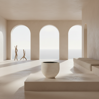 Jumbo Orb Ivory Washed – Plantenpot