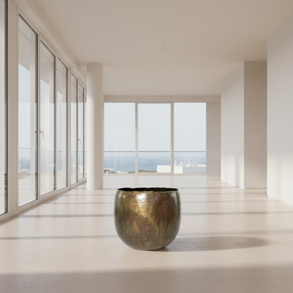 pot vintage green, keramieken bloempot, groene pot binnen, plantenpot keramiek, decoratieve bloempot, Plant To Day pot, Ellen pot vintage.Vintage groene keramische pot voor kamerplanten