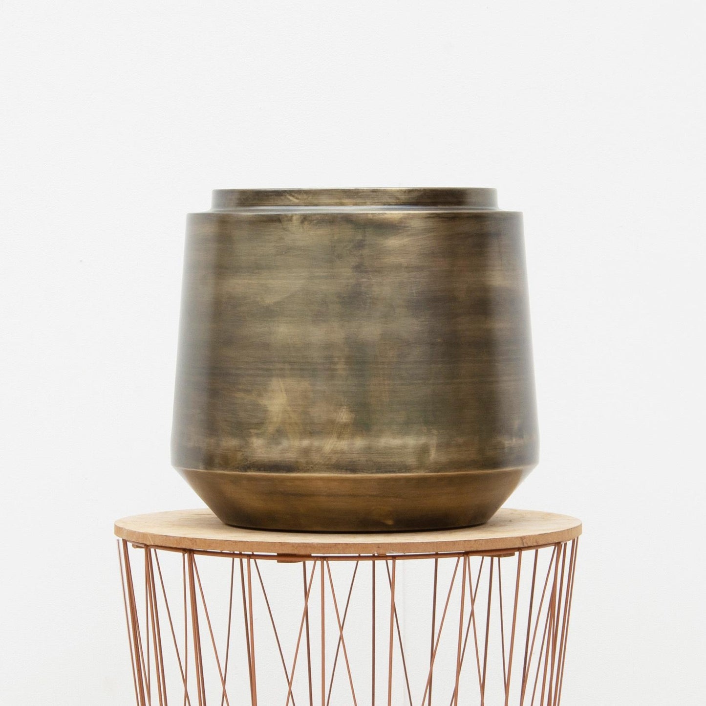 Gina Da – Indigo Vintage Gold Plantenpot