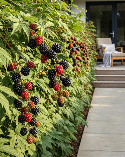 3 x Fruitplanten | Groenblijvende Braam | Rubus Thornless Evergreen