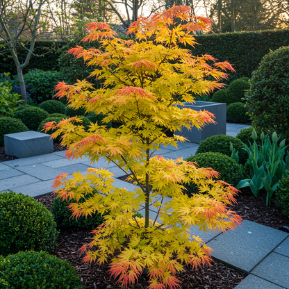 Acer palmatum Orange Dream online kopen.Japanse esdoorn voor balkon en terras oranje

compacte esdoorn met oranje bladeren