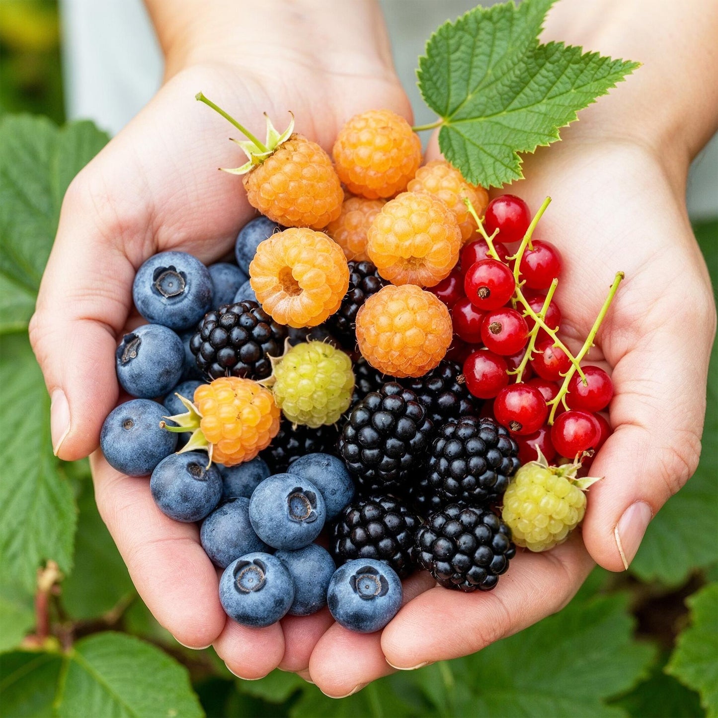 Fruitplanten mix met bessen en framboos voor tuin en balkon