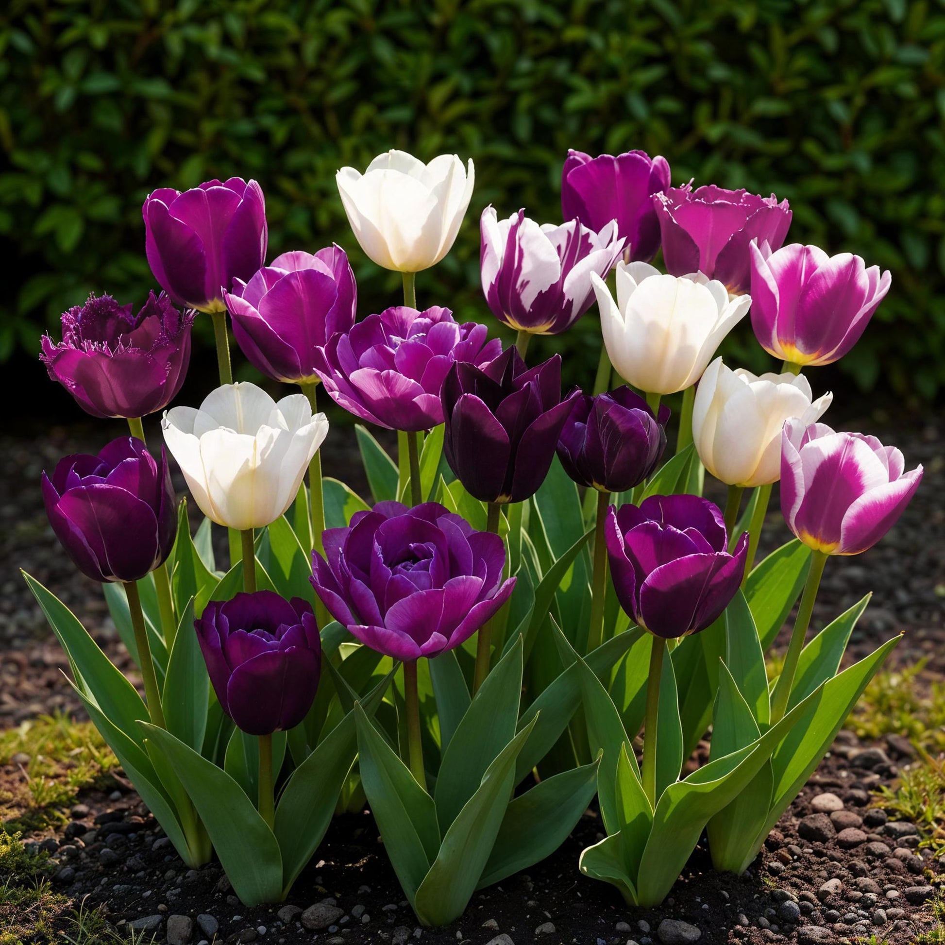 Tulipa Blueberry Mix bloembollen – kleurrijke tulpen voor tuin, balkon en terras, levendige voorjaarsbloei"