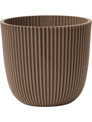 Capi Pot Nature Groove Made With Warm Taupe  - D22cm  - Bloempot binnen.