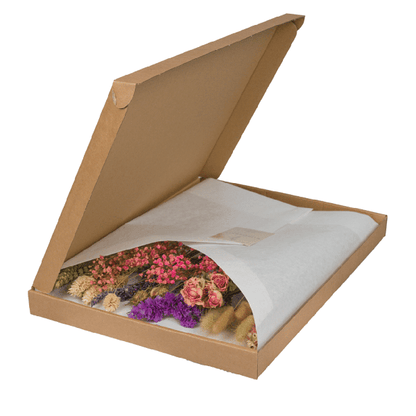 Dried flowers in Letterbox - Pink