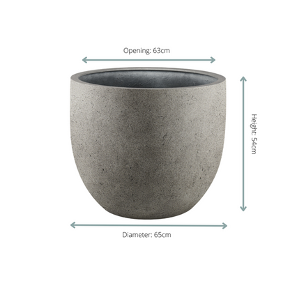 Pot Grigio New Egg Natural Concrete - D65cm x H54cm