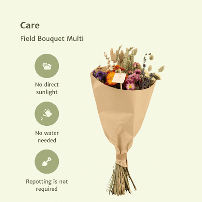 Dried flowers Field Bouquet Multi - Ø20cm - ↕50cm