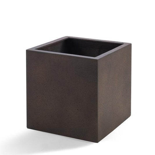 Pot Grigio Cube Rusty Iron - D50cm x H50cm